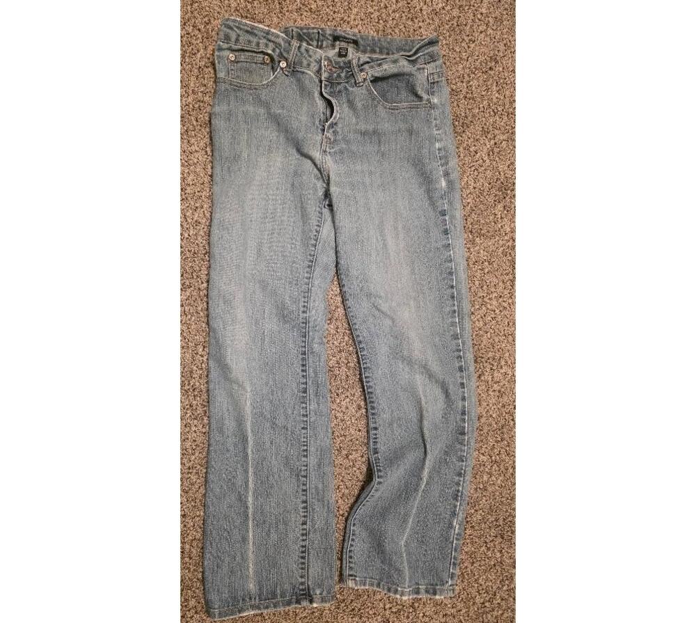 Bogari Y2K Low Rise Bootcut Jeans Womens 10 Light Wash Denim